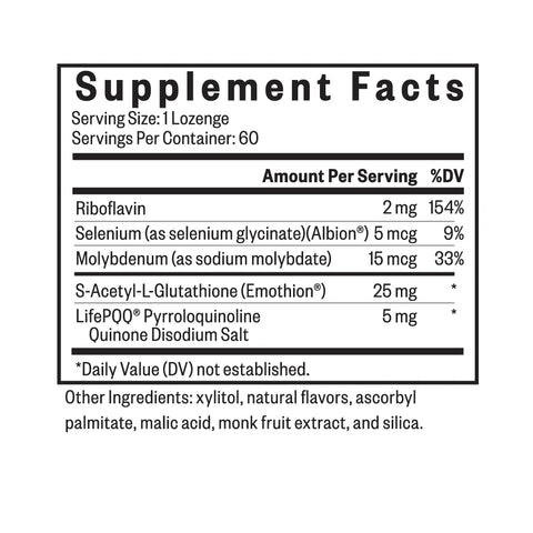 Glutathione with Cofactors Lozenges ( formerly Glutathione Plus Lozenge )