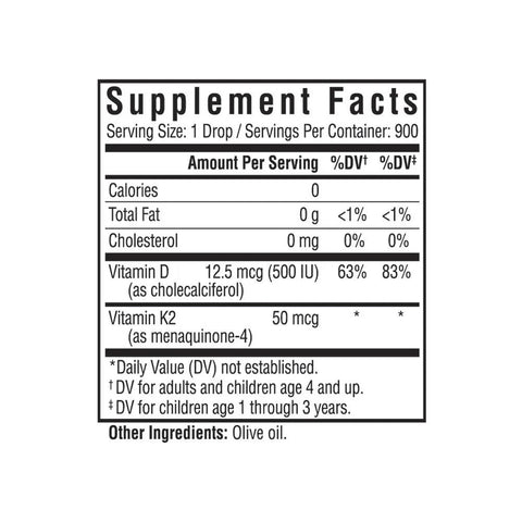 Vitamin D3 + K2 Drops