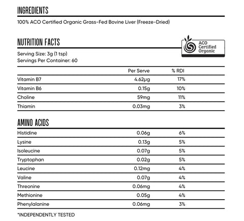 Organic Grass-Fed Beef Liver Powder