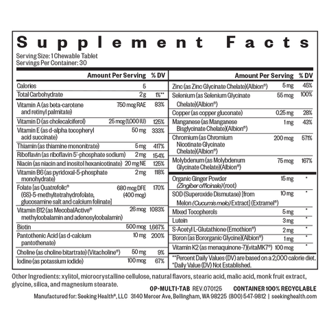 Optimal Multivitamin Chewable